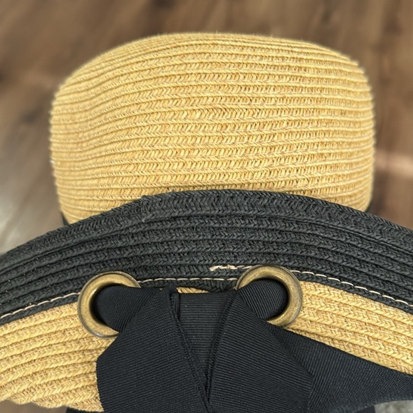 Woman's Nine West Tan and Black Women's Floppy Hat. - Picture 5 of 7